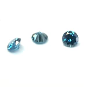 Natural Blue Diamond, Fancy Intense Blue Round Diamond, Loose Blue Round Cut Diamond, Fancy Diamond for Jewelry, April birthstone