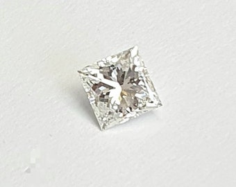 Loose Diamond, Princess Shape Diamond, Princess Brilliant Cut Diamond, 0.44 Carats Diamond, Natural Diamond, April Birthstone, Certified Gem