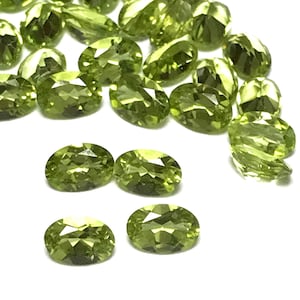 4x6 mm Peridot, oval cut, faceted Peridot, loose gemstone, natural Peridot, green gemstone, calibrate, for jewelry setting, Peridot genuine