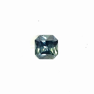 Natural Teal Sapphire, Radiant cut Montana Sapphire, 0.65 carat greenish blue Sapphire , September birthstone calibrate 5 mm, peacock color