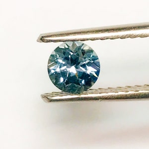 Natural Teal Blue Sapphire Round Cut 5 mm, 0.73 Carats Natural Light Green Blue Sapphire from Montana USA, September birthstone