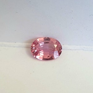 Natural Sapphire, Loose Natural Padparacha Sapphire, 1 Carat Oval Cut, Natural Orangy Pink Sapphire, September birthstone