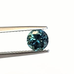 Peacock Sapphire round cut 6 mm, 1 Ct natural fancy green blueish sapphire calibrated and faceted for making jewelry, September birthstone