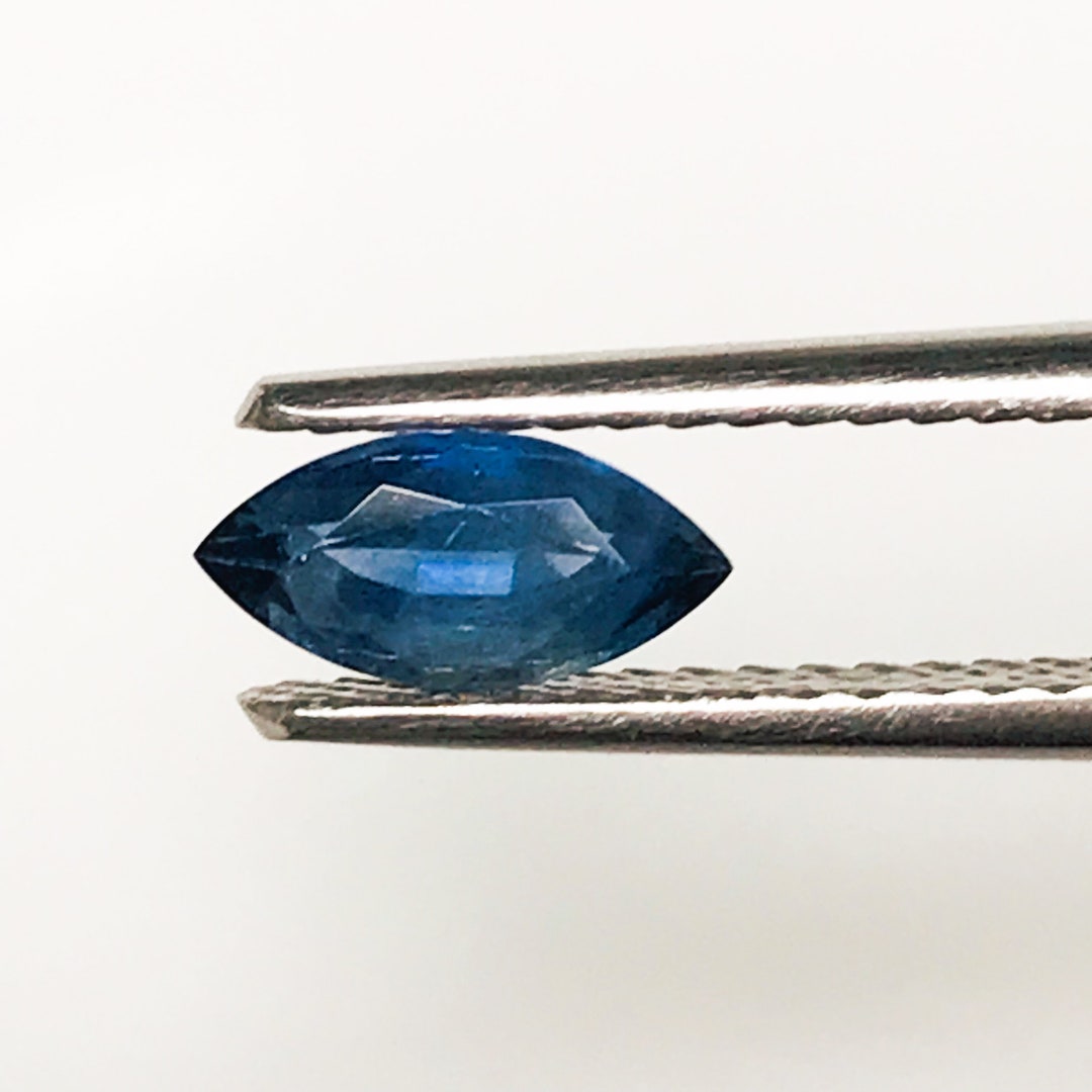 Blue Sapphire Marquise Cut Sapphire 1 Carat Sapphire - Etsy