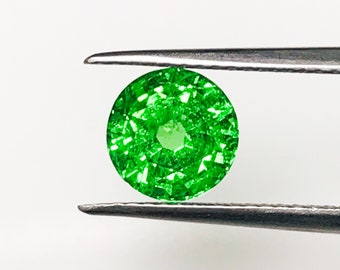 0.14 ct Tsavorite 925 Sterling Silver Rondelle Spacer Finding Women's Jewelry
