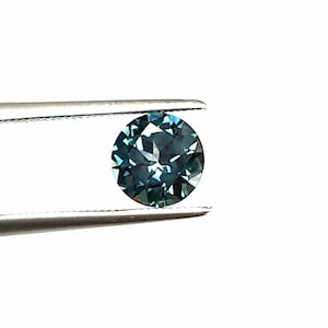 Teal Sapphire Round Cut 6.5 mm, Natural Montana Green Blue Sapphire, 1.26 Carat Round Natural Sapphire for Jewelry, September birthstone