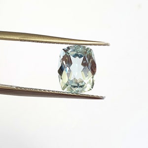 2.32 Ccarats Natural Aquamarine, Natural Beryl Cushion Cut Aquamarine, Loose Green Blue Gemstone, Sea Blue,  March birthstone