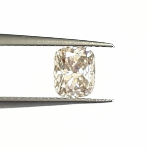 Natural Diamond, 1 carat white Cushion Loose Diamond, Light brown Cushion Cut Diamond, 0.97 Carat Cushion, April birthstone for jewelry