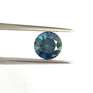 Natural Sapphire, 1.43 Carat Teal Blue Montana Sapphire, Loose Round Cut Sapphire, 7 MM Round Sapphire,  Loose Gemstone