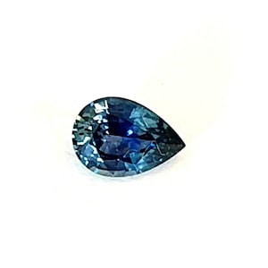 Zafiro natural, forma de pera de zafiro azul natural suelto, 6.5x4.5 mm 0.74 quilates zafiro en forma de pera, piedra natal de septiembre