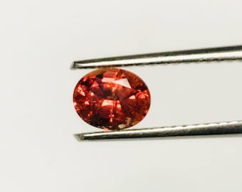 1.38 carat orange sapphire Padparadscha sapphire natural corundum oval sapphire natural sapphire calibrated sapphire 7 mm sapphire loose gem