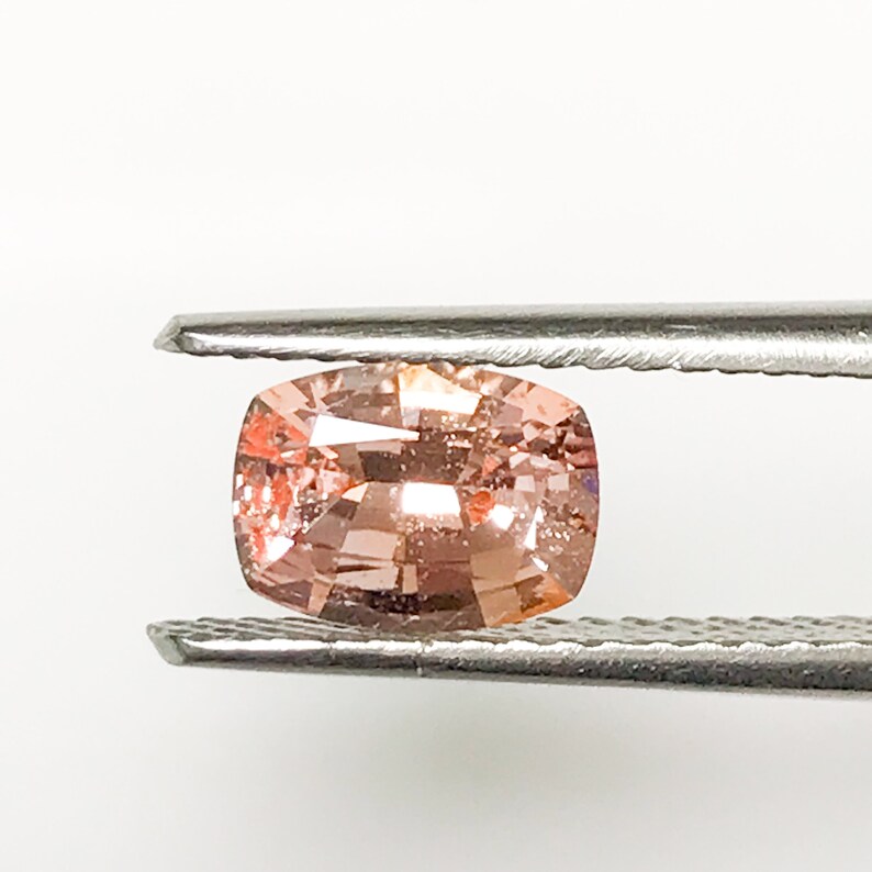 Peach Sapphire, Cushion Cut Sapphire, 1 Carat Sapphire, Loose Sapphire