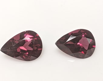 Paire poires Forme Rhodolite Garnet, 8.60 Carats Garnet, Rhodolite Garnet, Natural Rhodolite Garnet, Loose Rhodolite Garnet, Garnet Garnet