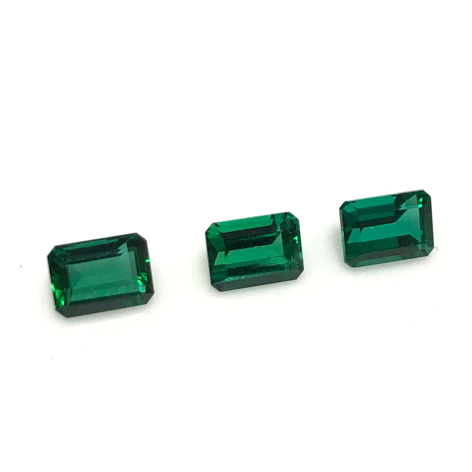 Lab Created Emerald Emerald Cut Emerald 1 Carats Emerald Etsy