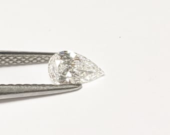 Pear Brilliant Cut Diamond, April Birthstone, Pear Shape Diamond, Natural Diamond, Loose Diamond, 0.26 Carats Diamond, Certified Gem