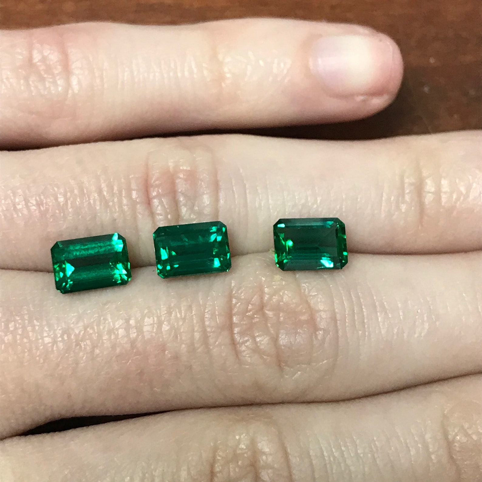 Lab Created Emerald Emerald Cut Emerald 1 Carats Emerald Etsy
