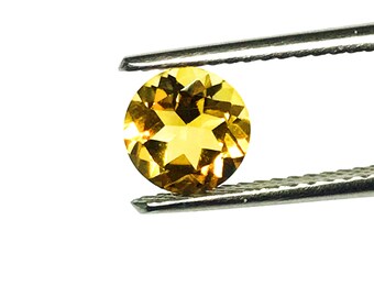7 MM round citrine natural citrine faceted loose citrine high quality citrine calibrated size 7 MM gems for making jewelry yellow gems