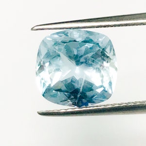 9.5X9 Mm Aquamarine Cushion Cut Natural Aquamarine Calibrate - Etsy Israel