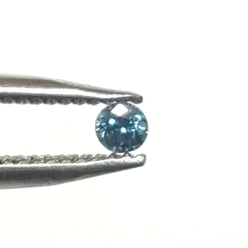 Natural Blue Diamond, Fancy Intense Blue Round Diamond, Loose Blue Round Cut Diamond, Fancy Diamond for Jewelry, April birthstone image 3