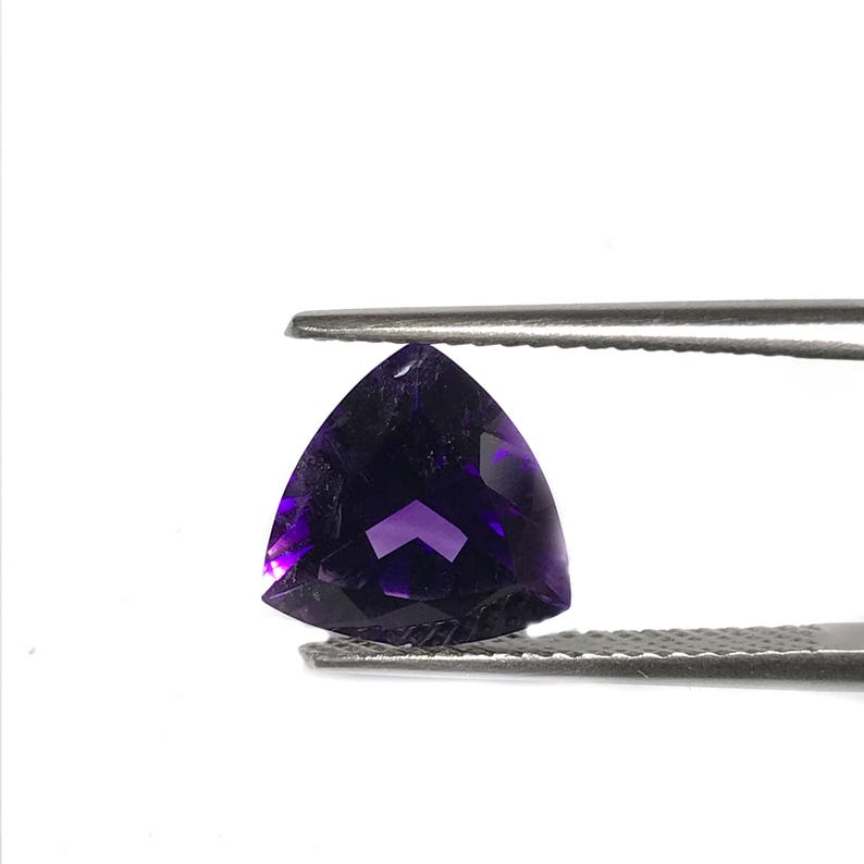 Amethyst 3.16 Cts 1 Pcs Trillion Amethyst Loose Amethyst Natural Amethyst Trillion Faceted Loose Gemstone Trillion 11 MM Lot Amethyst