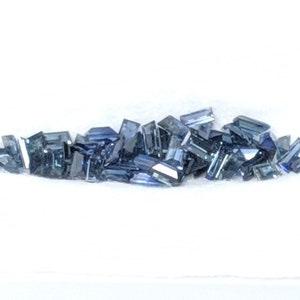 Saphir, saphir bleu, saphir taille baguette, saphir de 0,10 carat, saphir en vrac pour bijoux, saphir véritable, saphir naturel