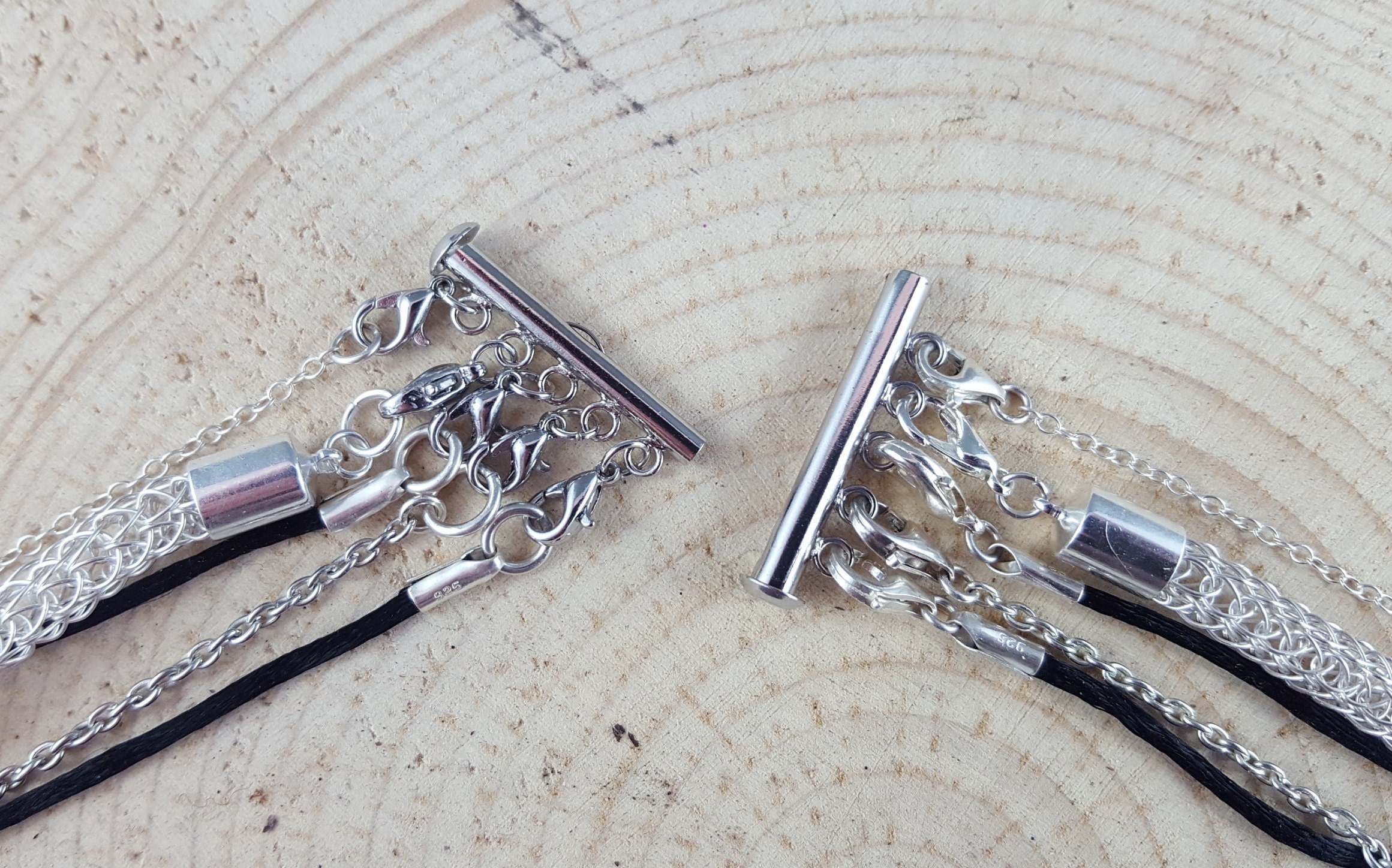 5strand Layered Necklace Clasp Necklace Detangler Tube Etsy New Zealand