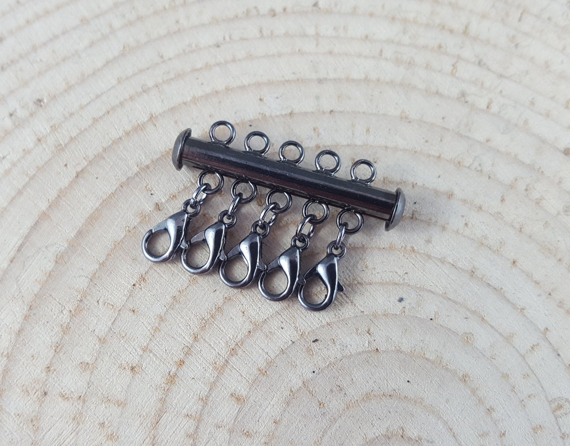 5strand Layered Necklace Clasp Necklace Detangler Tube Etsy New Zealand