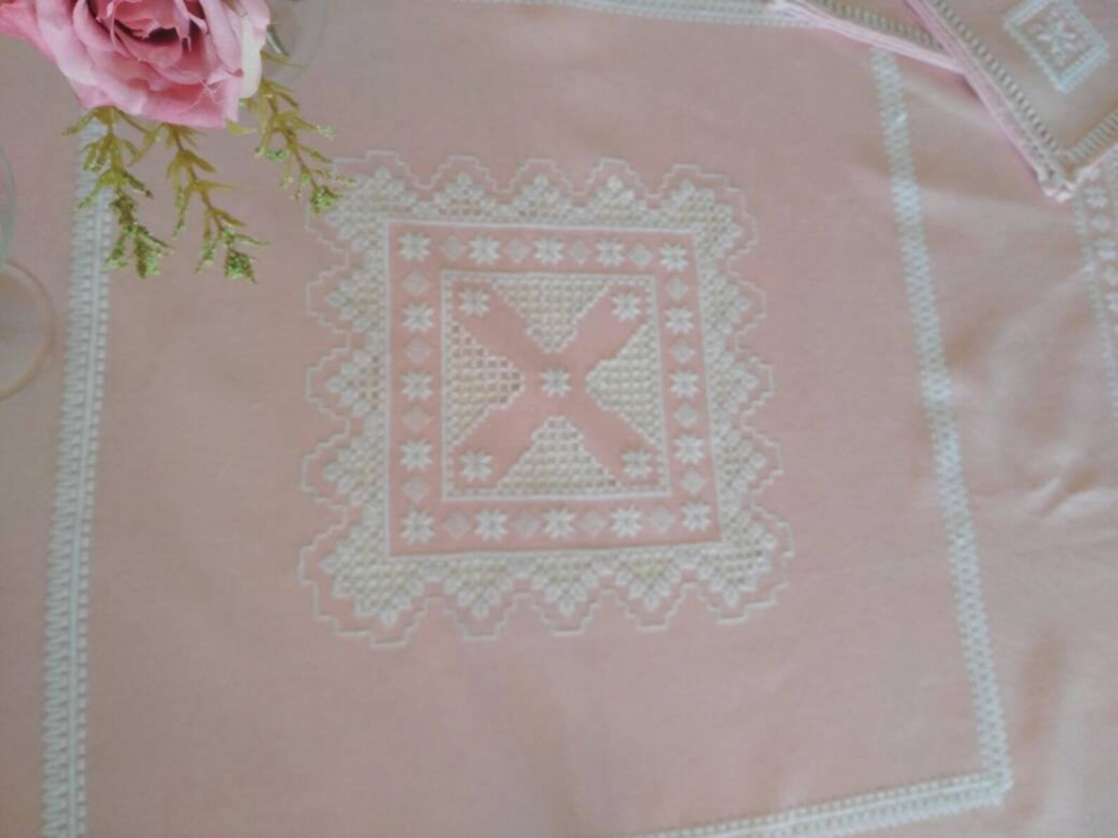 Hand Embroidered Tablecloth Etsy