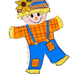 INSTANT DOWNLOAD Digital Template Scarecrow Hanger, Fall Door Hanger, Fall Door Hanger Template