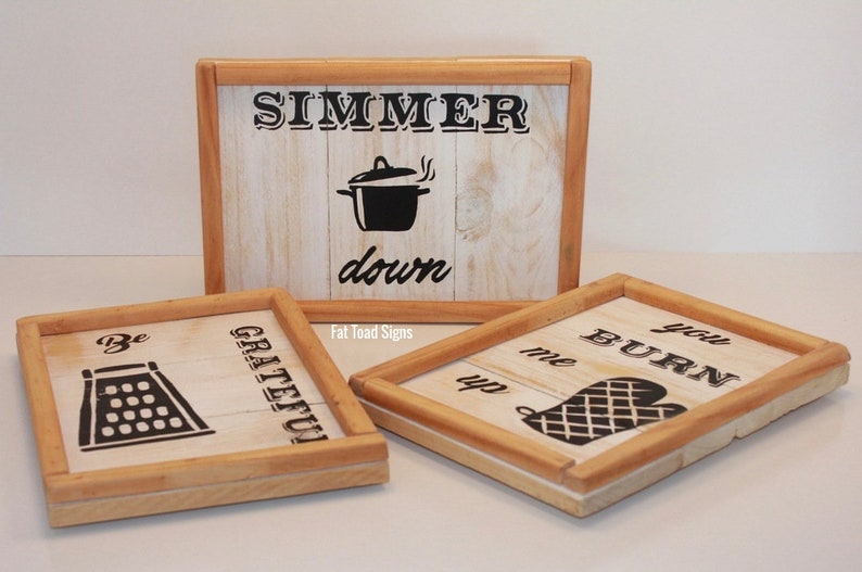Kitchen Rustic Wood Signs