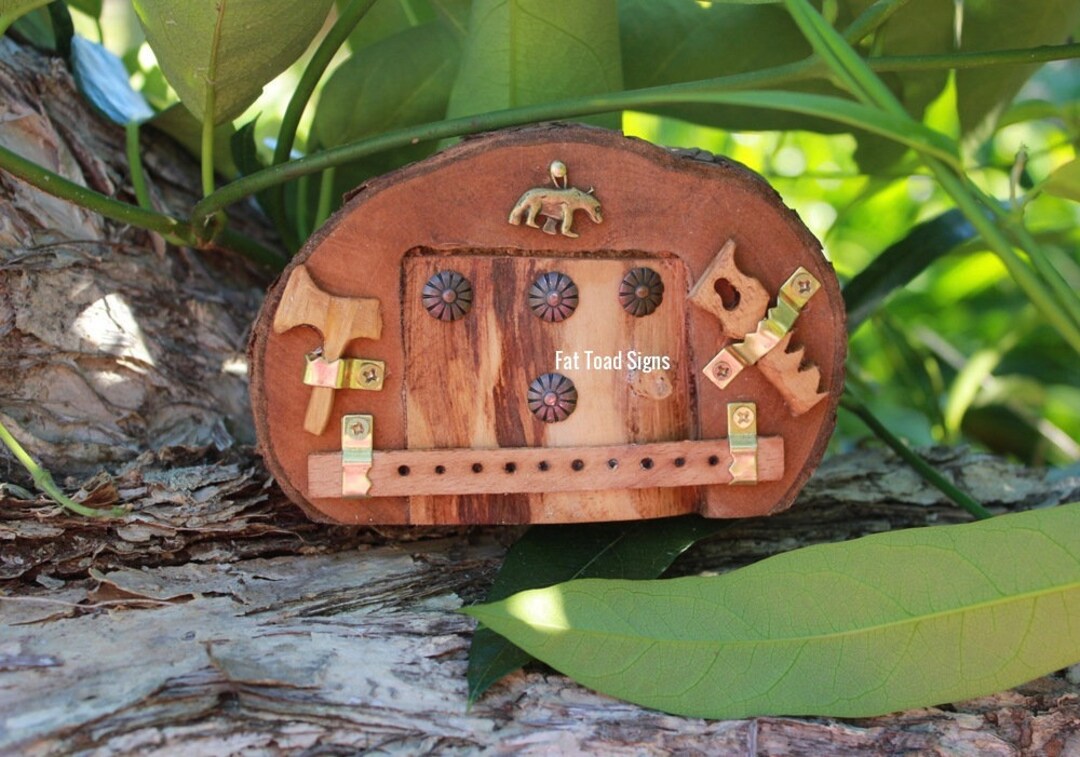 Rustic Mountain Cabin Fairy Door – Handcrafted Miniature Alpine-style ...