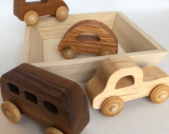 toy wooden trucks