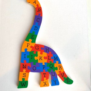 Wooden Dinosaur Alphabet Puzzle