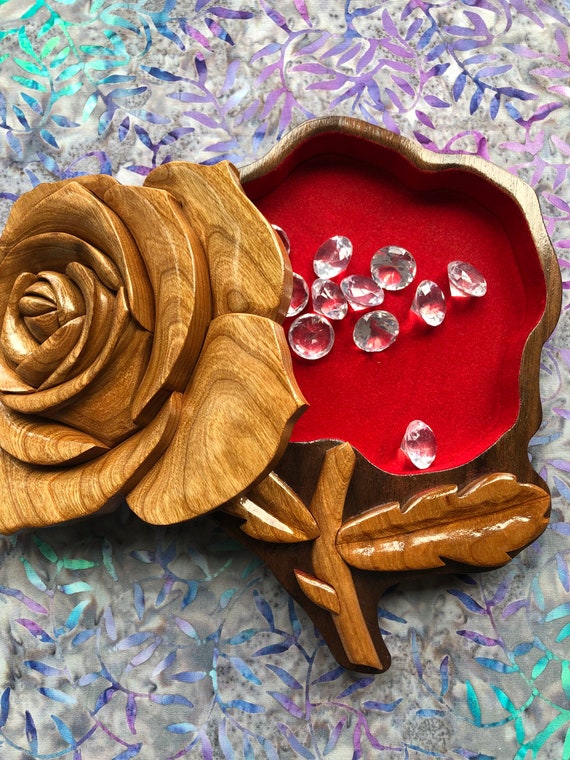 Beautiful Sculpted Rose Box | Etsy