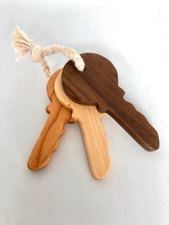 Hardwood Key Set Rattle Etsy