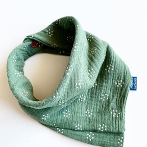 Scarf reversible scarf triangular bib baby handmade image 1