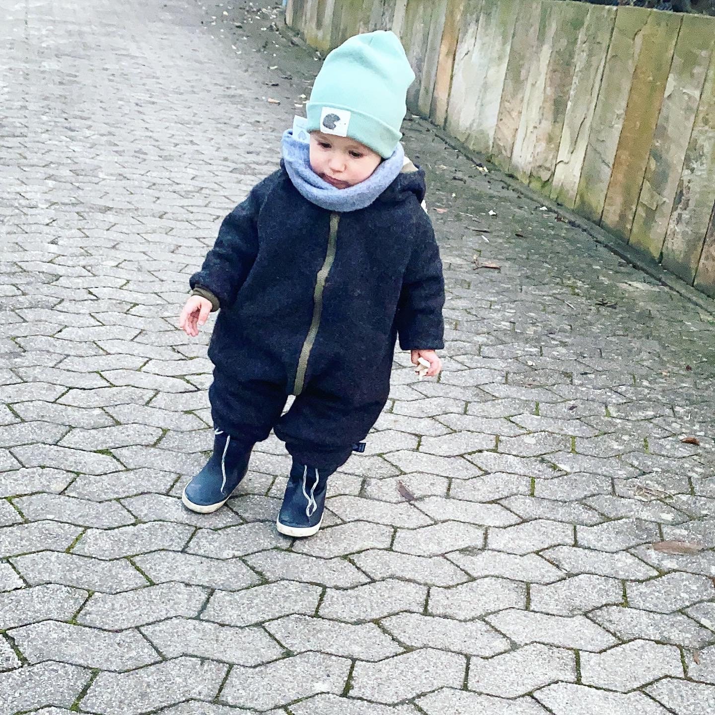 Ehrenkind® WALKOVERALL | Baby Wollwalk-Overalls Aus Natur Schurwolle Mit Reissverschluss Walk Wolle Woll Anzug Fuer Kleinkind Und Baby Grau Gr 86 92
