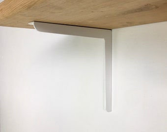 White Shelf Brackets | Pair of Minimalist Style Shelving Brackets