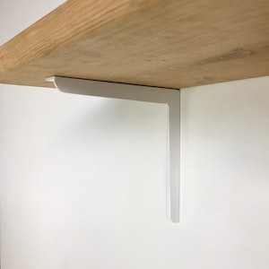 White Shelf Brackets | Pair of Minimalist Style Shelving Brackets