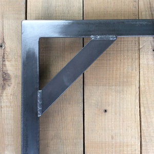 White Shelf Brackets Pair of Metal Gallows Style Shelving Brackets image 8