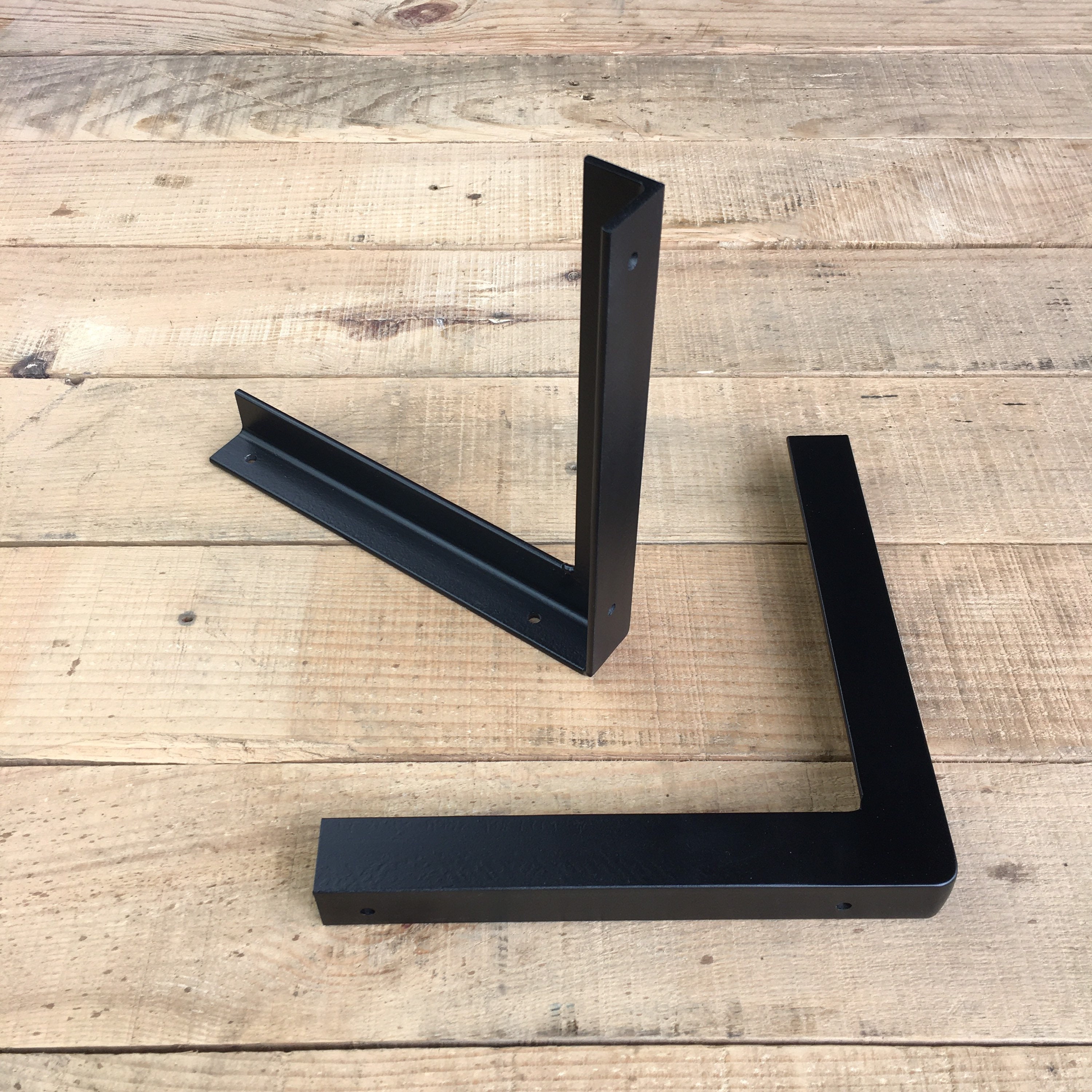 Grey Shelf Brackets Pair
