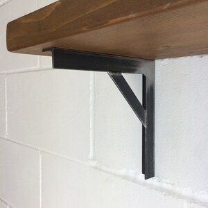 White Shelf Brackets Pair of Metal Gallows Style Shelving Brackets image 7