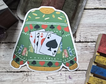 Dead by Daylight Sticker Ace Ugly Sweater Inspired Matte Vinyl Sticker