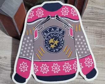 Dead by Daylight Sticker Jill Valentine Ugly Sweater Inspired Matte Vinyl Sticker