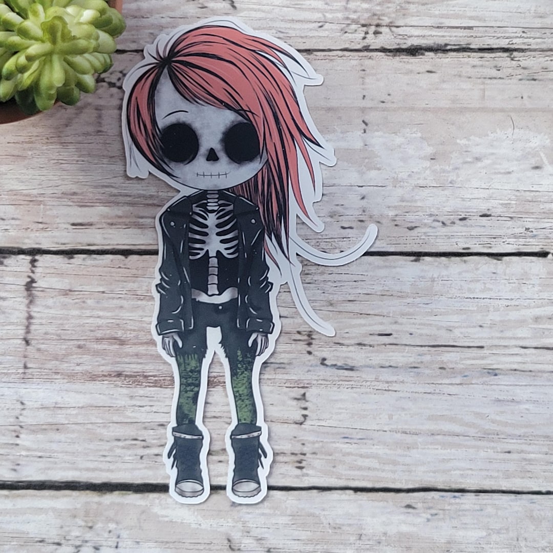 Skeleton Sticker | Vinyl Sticker | Laptop Sticker | Vintage Sticker ...