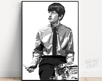 Ringo Starr portrait, Beatles drummer