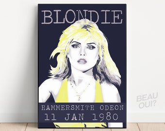 Blondie gig poster 1980, Debbie Harry,