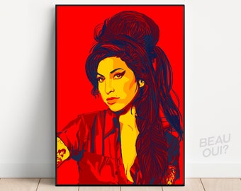 Amy Winehouse pop art portrait