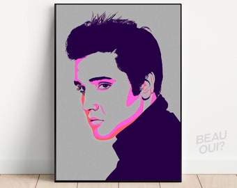 Elvis Presley pop art portrait