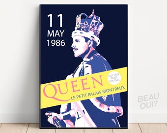 Freddie Mercury, Queen, Gig poster, tribute, Montreux